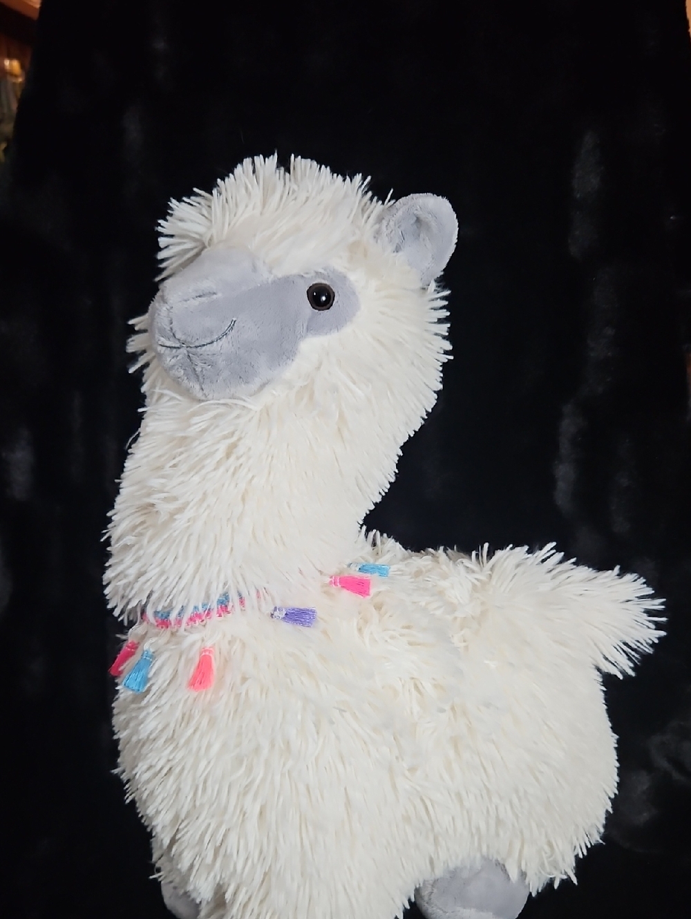 MTY INTERNATIONAL 2020 White Llama/Alpaca Plush Stuffed Animal - 19.5" - Tassels